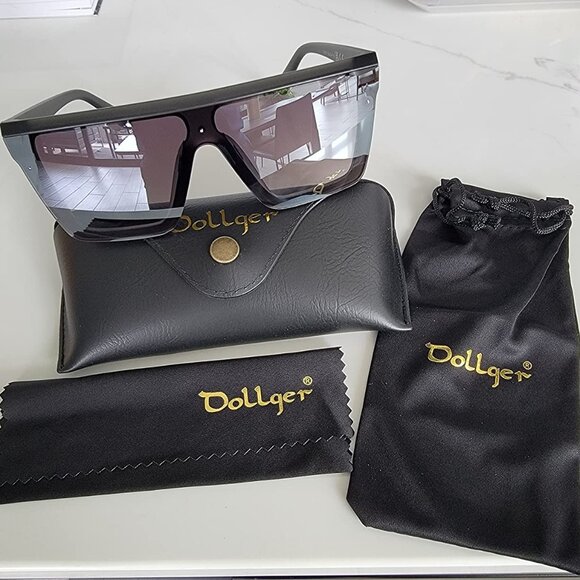 Square black NEW sunglasses - Picture 2 of 7